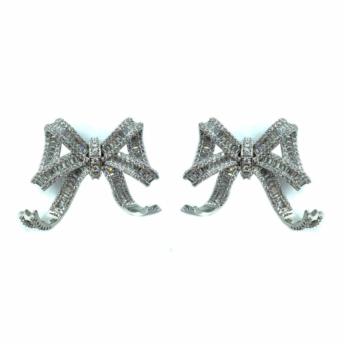 Palestro Milano Orecchini Total Silver Fiocco di cristalli