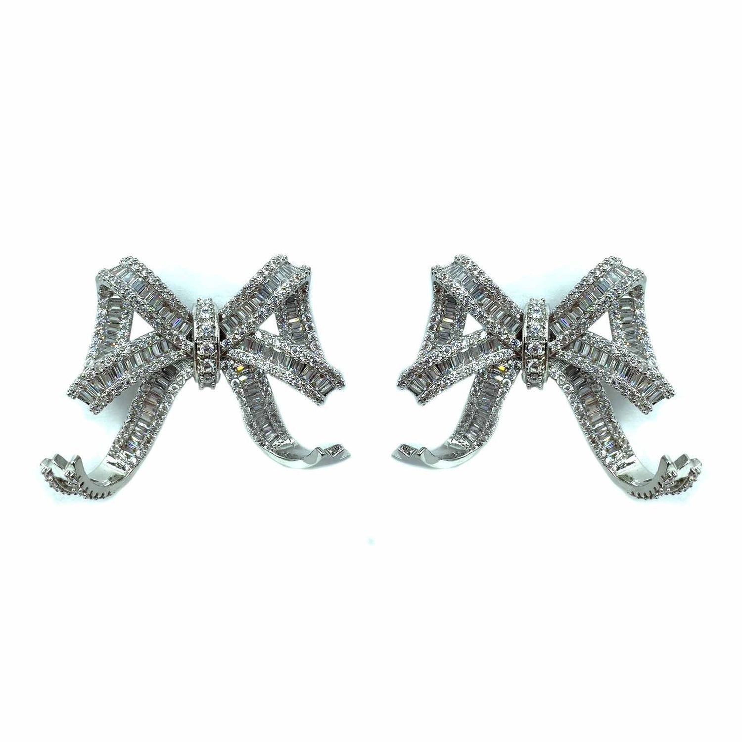 Palestro Milano Orecchini Total Silver Fiocco di cristalli