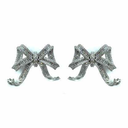 Palestro Milano Orecchini Total Silver Fiocco di cristalli