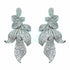 Palestro Milano Orecchini Total Silver Foglie sfumature di Pavè