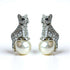 Palestro Milano Orecchini Total Silver Gattino su Perla