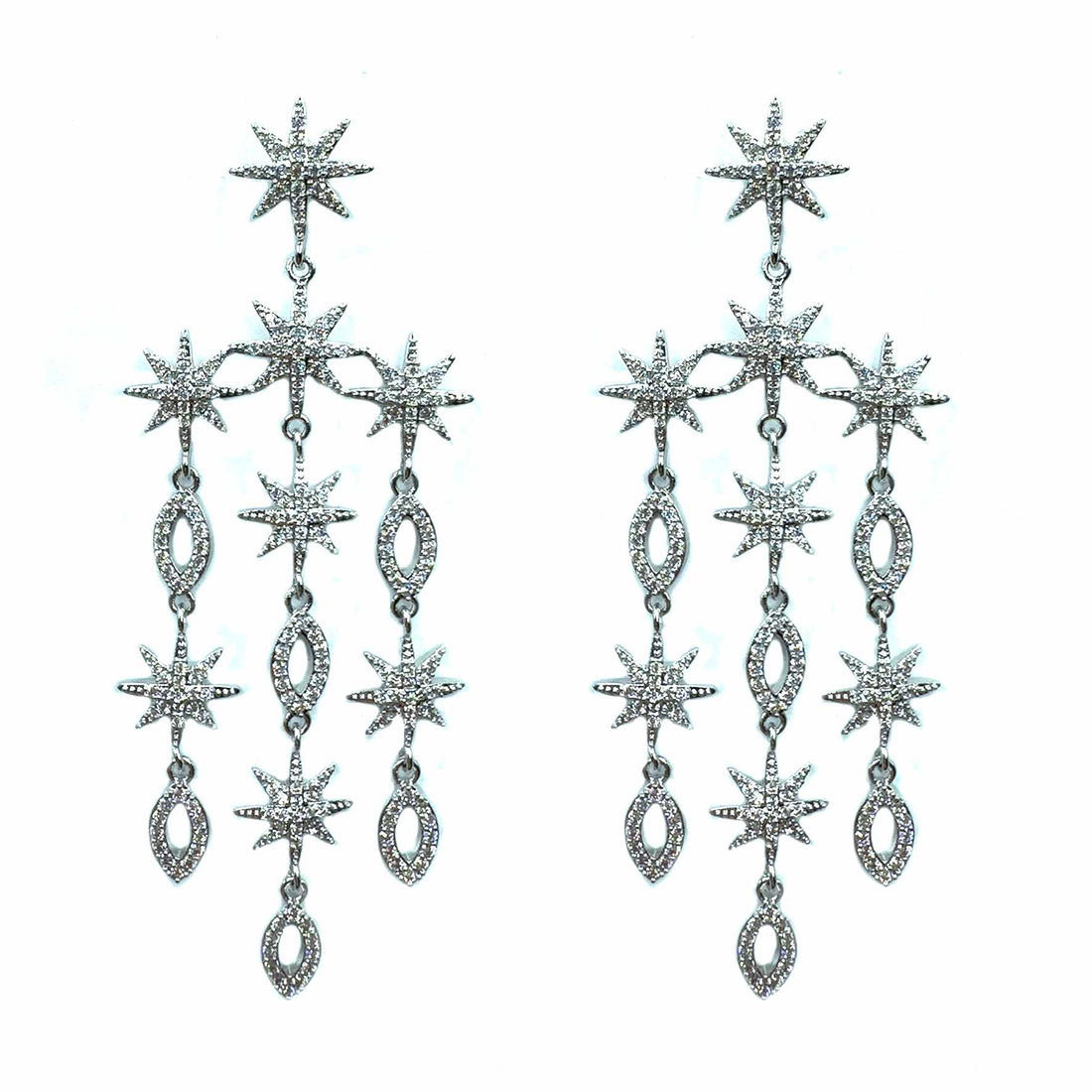 Palestro Milano Orecchini Total Silver Notte Stellata