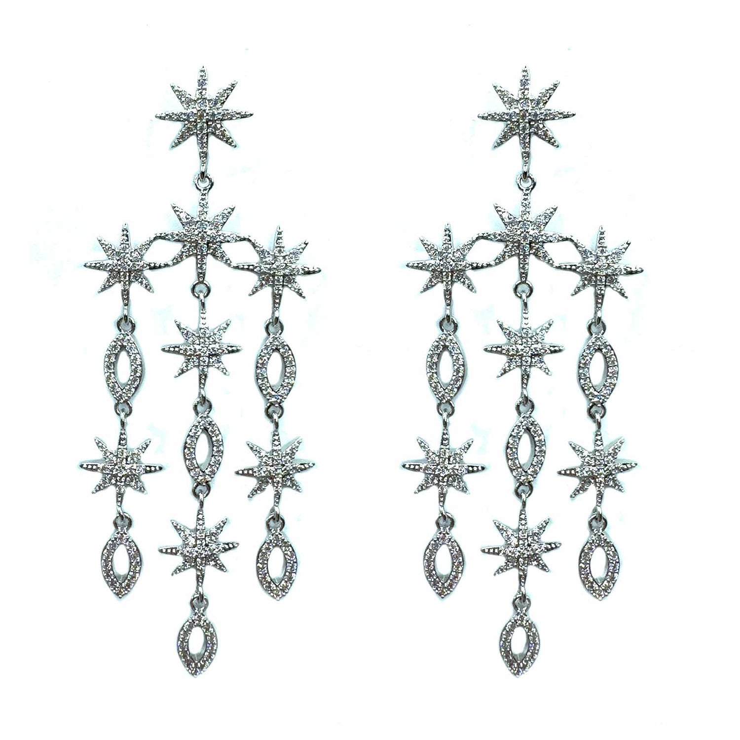 Palestro Milano Orecchini Total Silver Notte Stellata