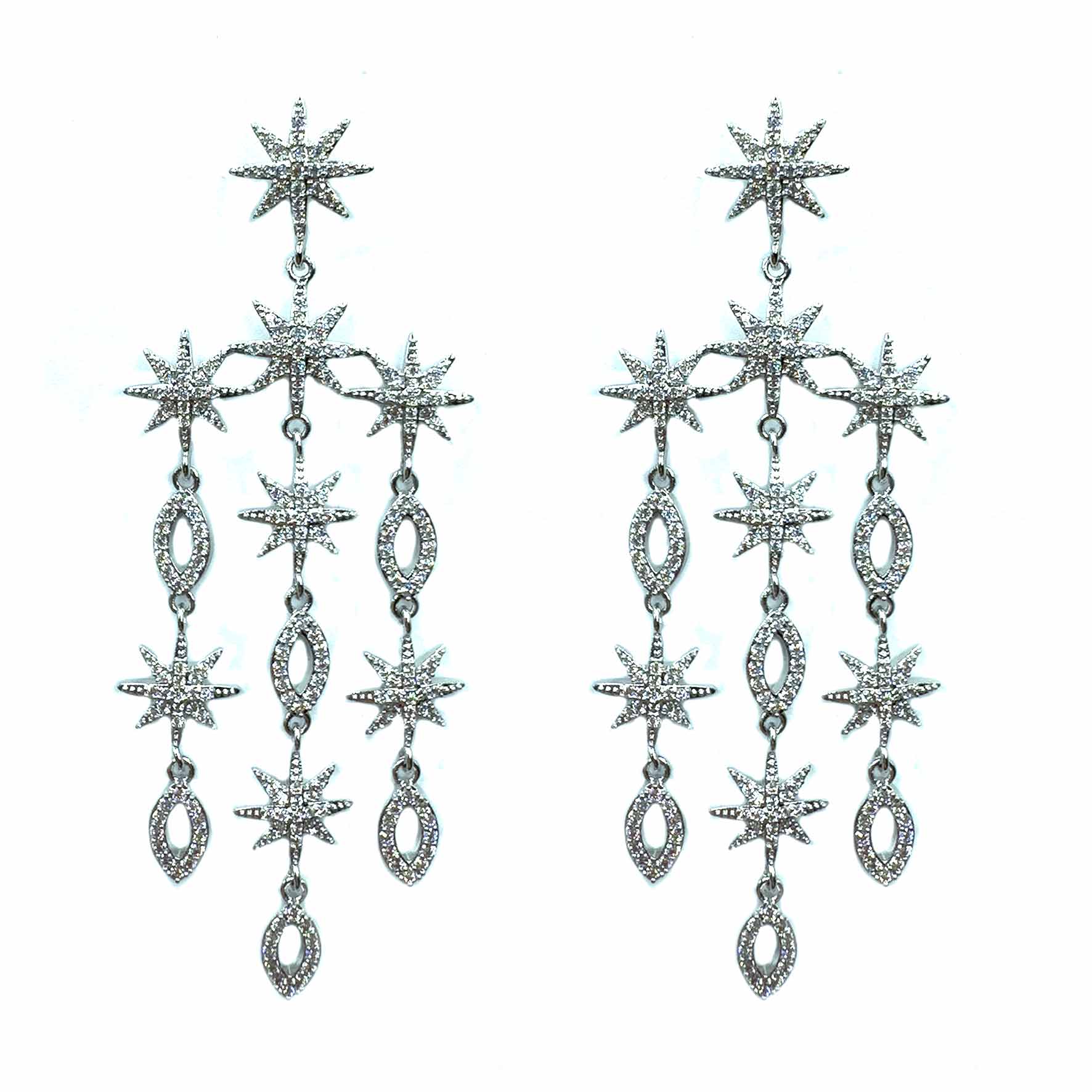 Palestro Milano Orecchini Total Silver Notte Stellata