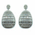 Palestro Milano Orecchini Total Silver Ovali pendenti di pietre