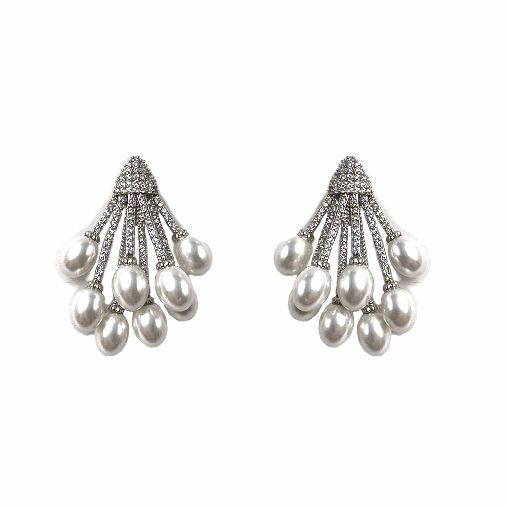 Palestro Milano Orecchini Total Silver Palloncini di Perle
