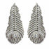 Palestro Milano Orecchini Total Silver Piume di pavone pavè