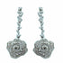 Palestro Milano Orecchini Total silver Rosa con catenina di cristalli