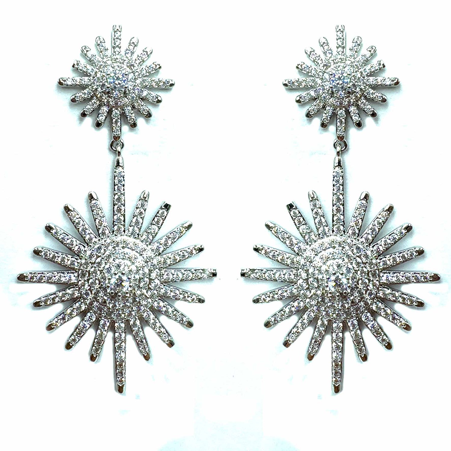 Palestro Milano Orecchini Total Silver Stella Luminosa