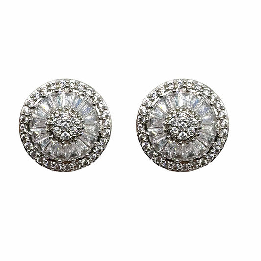 Palestro Milano Orecchini Total Silver Tondo di pavè