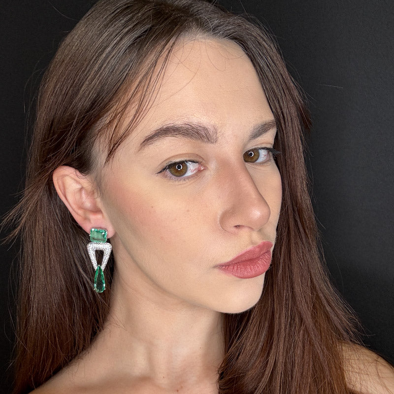 Palestro Milano Orecchini Triangolo di pavè