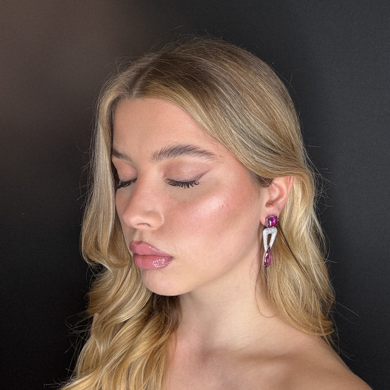 Palestro Milano Orecchini Triangolo di pavè