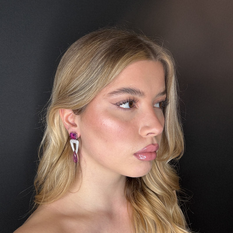 Palestro Milano Orecchini Triangolo di pavè