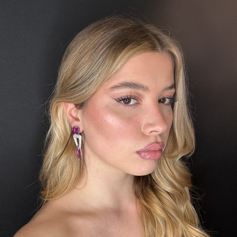 Palestro Milano Orecchini Triangolo di pavè