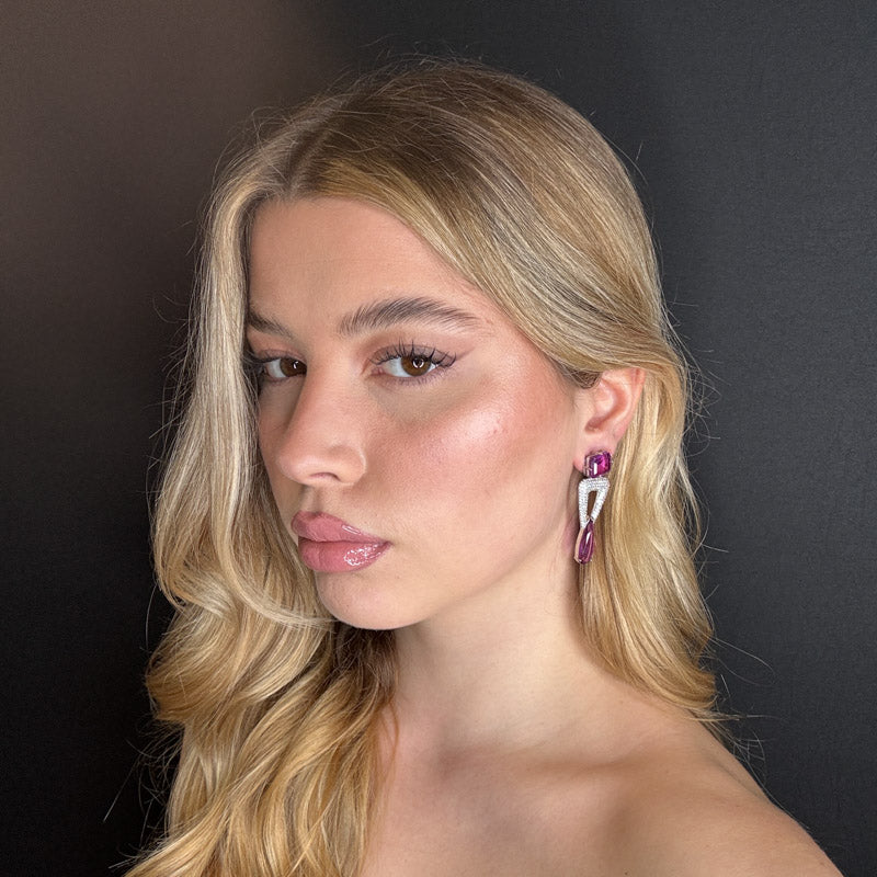 Palestro Milano Orecchini Triangolo di pavè