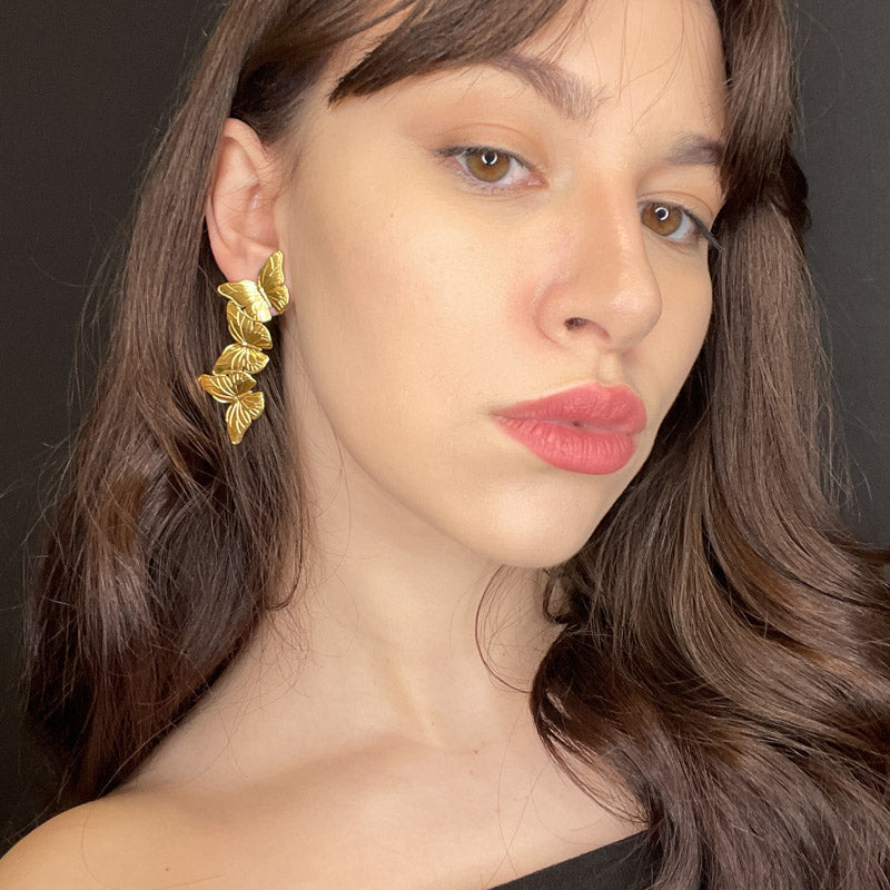 Palestro Milano Orecchini Trio di Farfalle d&