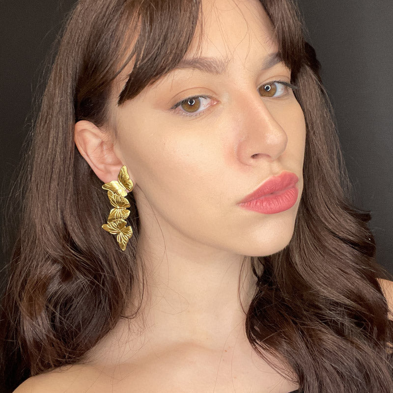 Palestro Milano Orecchini Trio di Farfalle d&