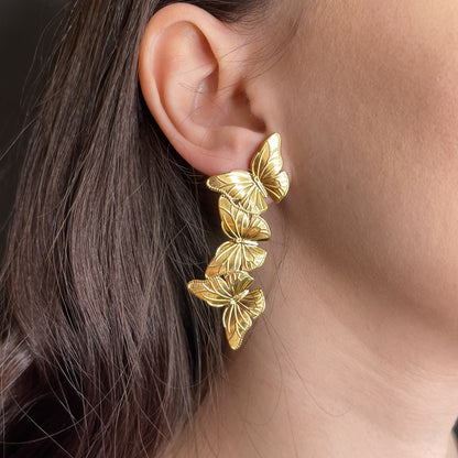 Palestro Milano Orecchini Trio di Farfalle d&