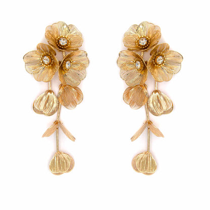 Palestro Milano Orecchini Trio di fiori Fiore Leggero Pendente