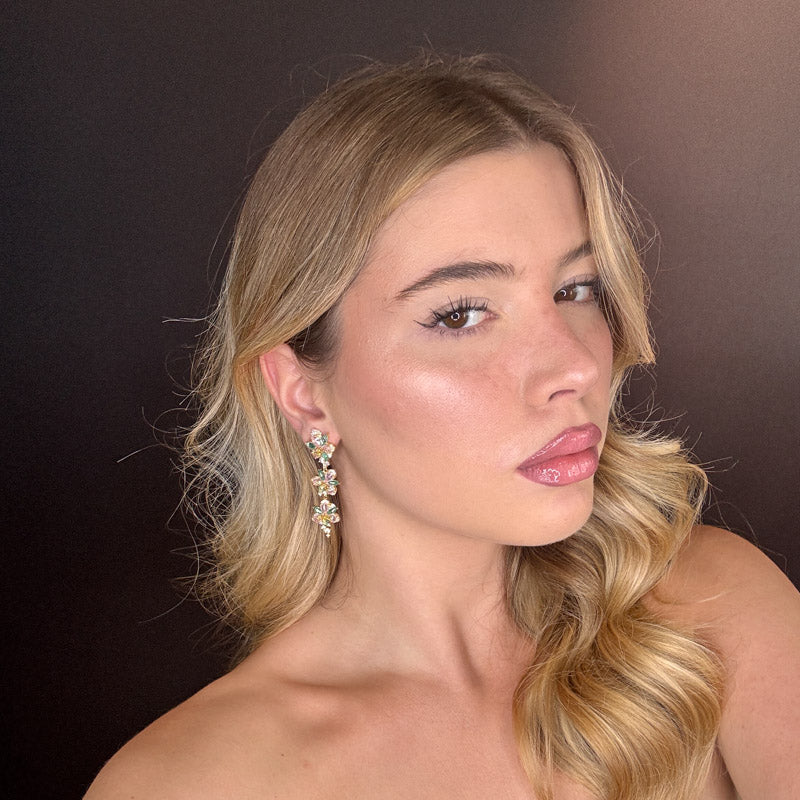 Palestro Milano Orecchini Trio di fiori pastello