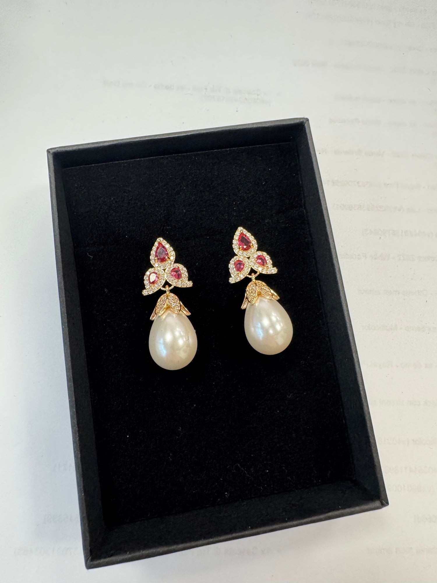 Palestro Milano Orecchini Trio di gocce con perla