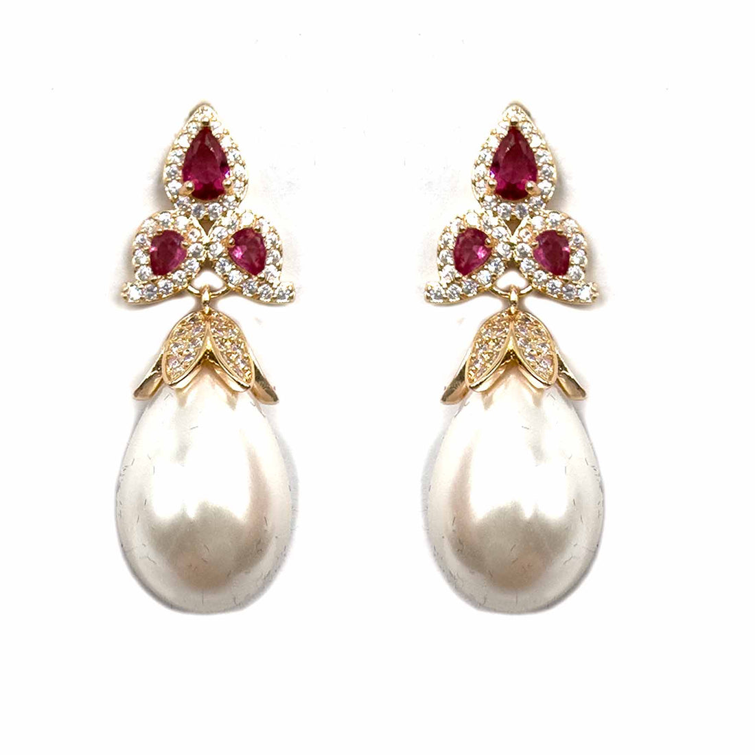 Palestro Milano Orecchini Trio di gocce con perla