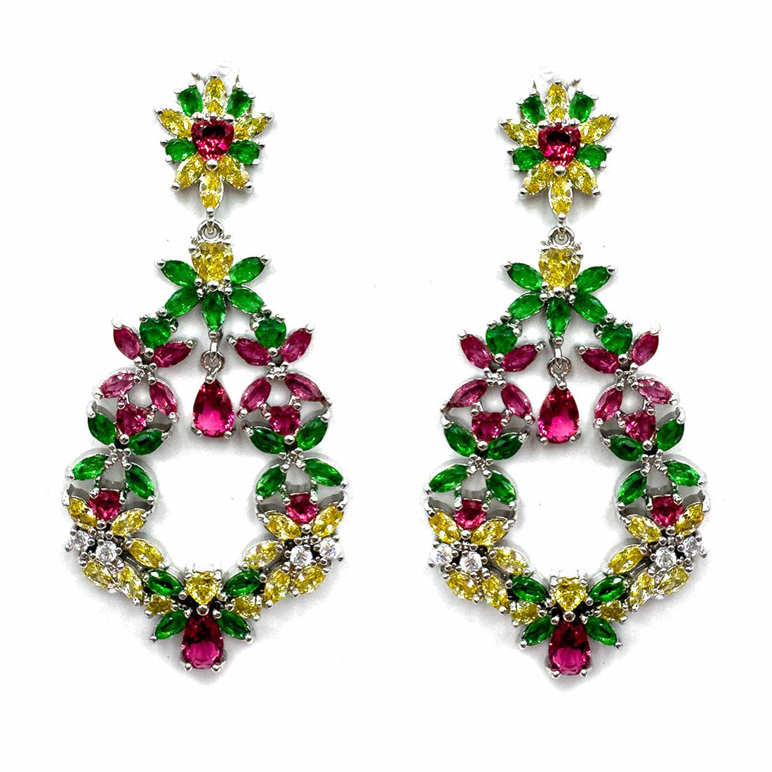 Palestro Milano Orecchini Trionfo di fiori multicolor