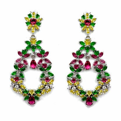 Palestro Milano Orecchini Trionfo di fiori multicolor