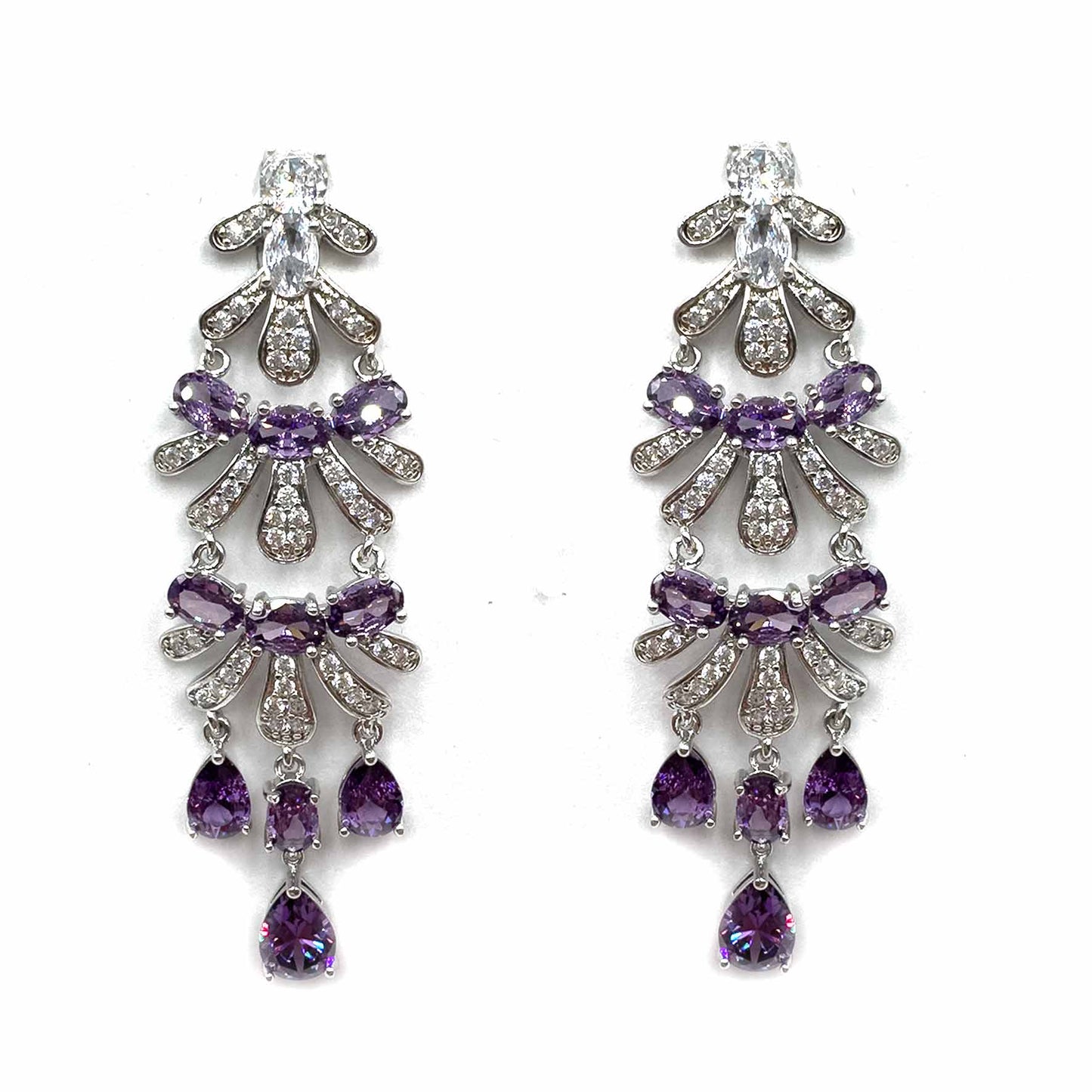 Palestro Milano Orecchini Trionfo Silver/Lillac