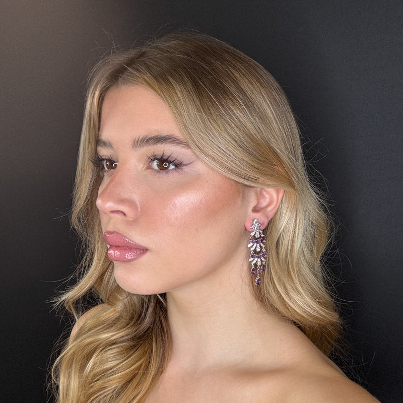 Palestro Milano Orecchini Trionfo Silver/Lillac