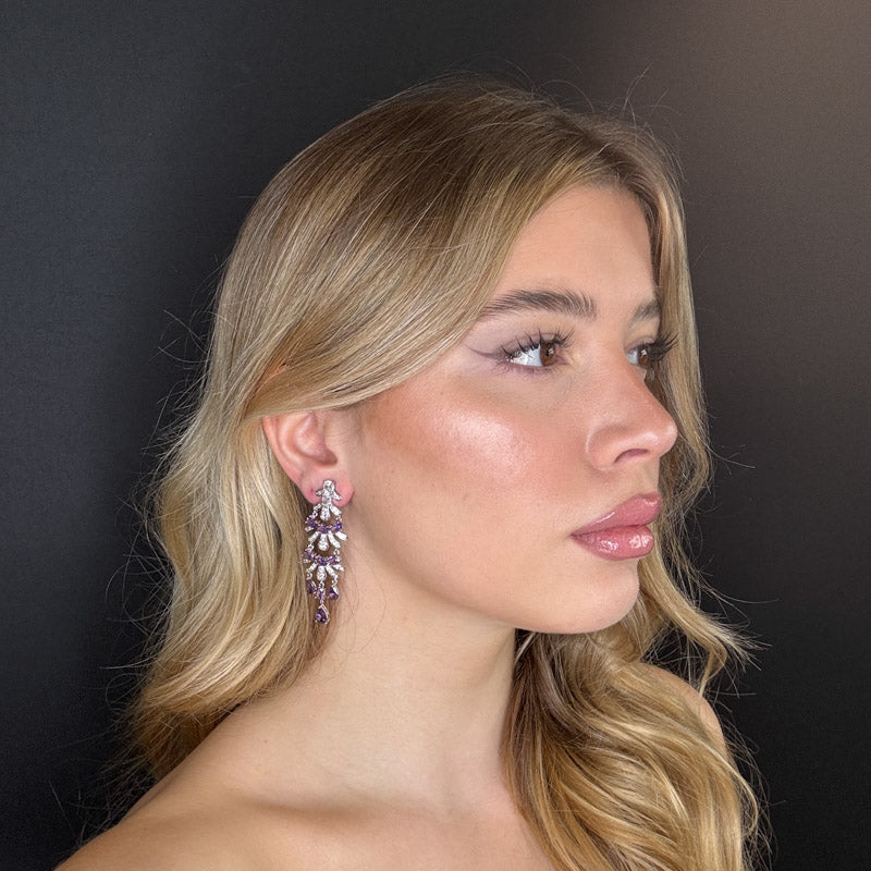 Palestro Milano Orecchini Trionfo Silver/Lillac