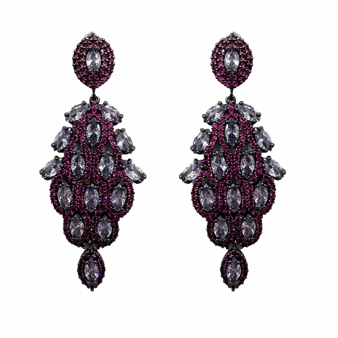 Palestro Milano Orecchini Tripudio di foglioline violetta