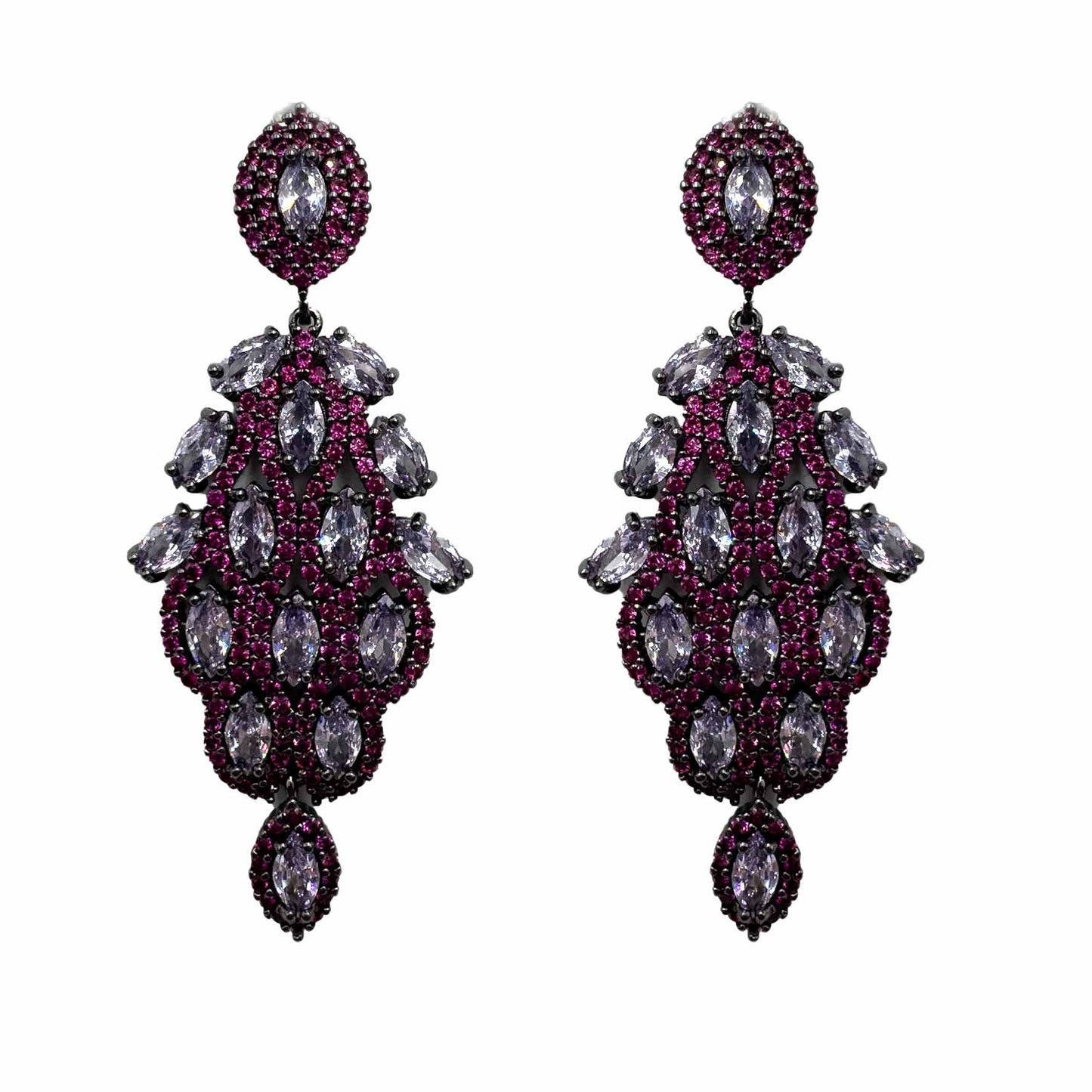 Palestro Milano Orecchini Tripudio di foglioline violetta