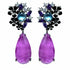 Palestro Milano Orecchini Tripudio Violet con Goccia Fucsia