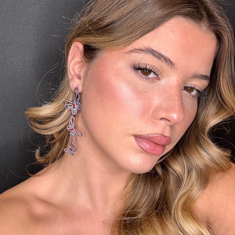 Palestro Milano Orecchini Tris di farfalle