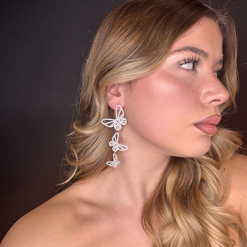 Palestro Milano Orecchini Tris di farfalle