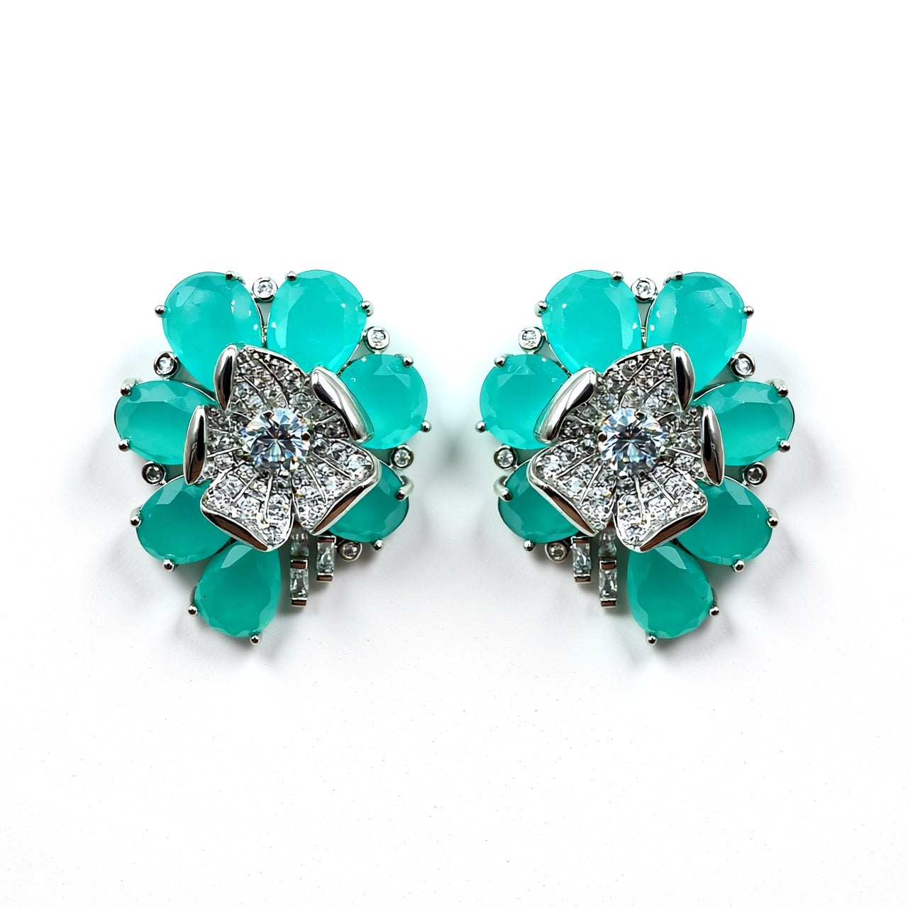 Palestro Milano Orecchini Turchese Flora di Vetro