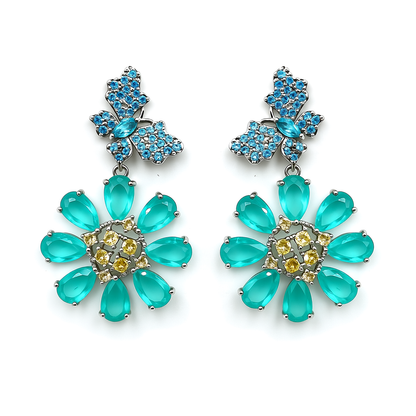 Palestro Milano Orecchini Turchese Il Fiore della Farfalla