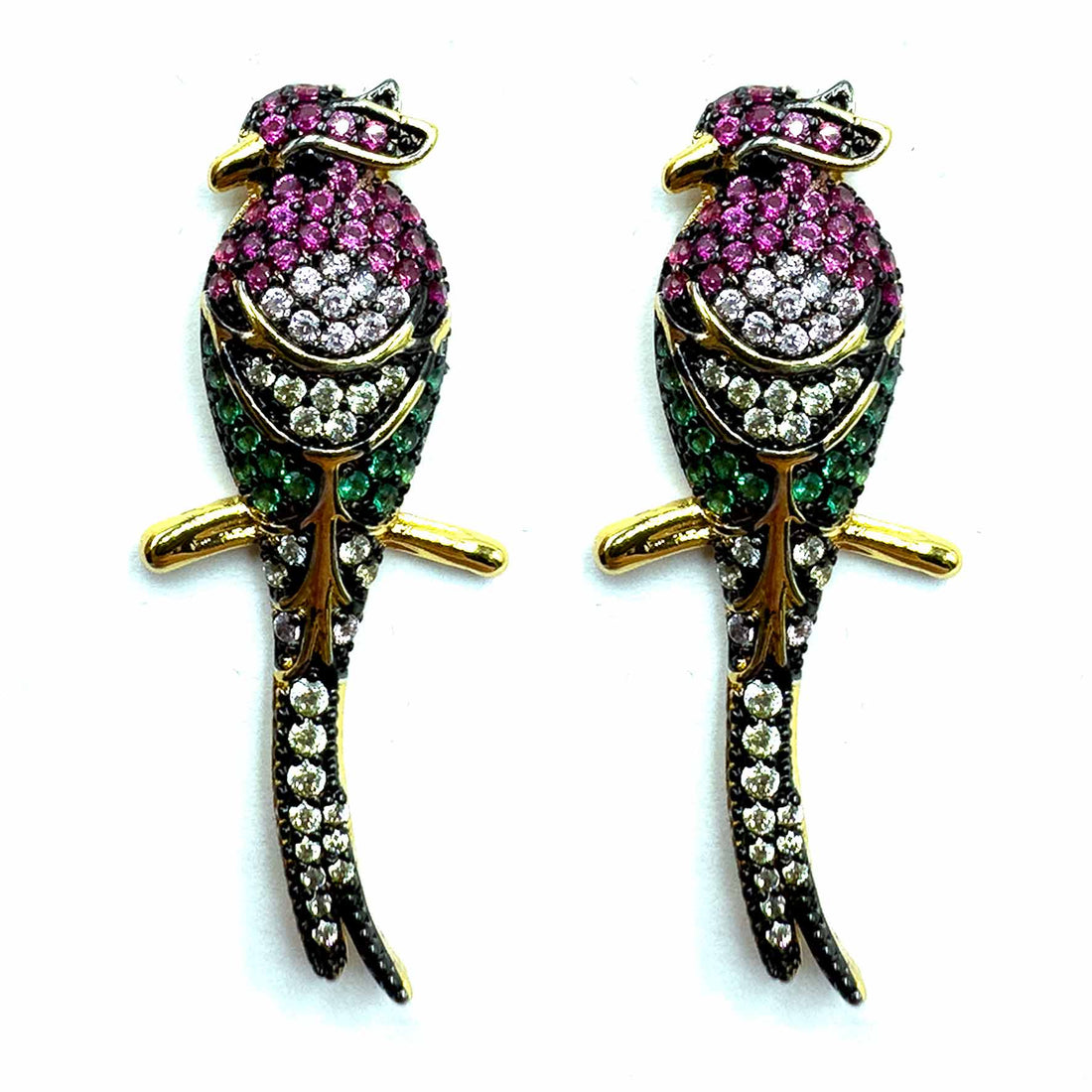 Palestro Milano Orecchini Uccellini tropicali