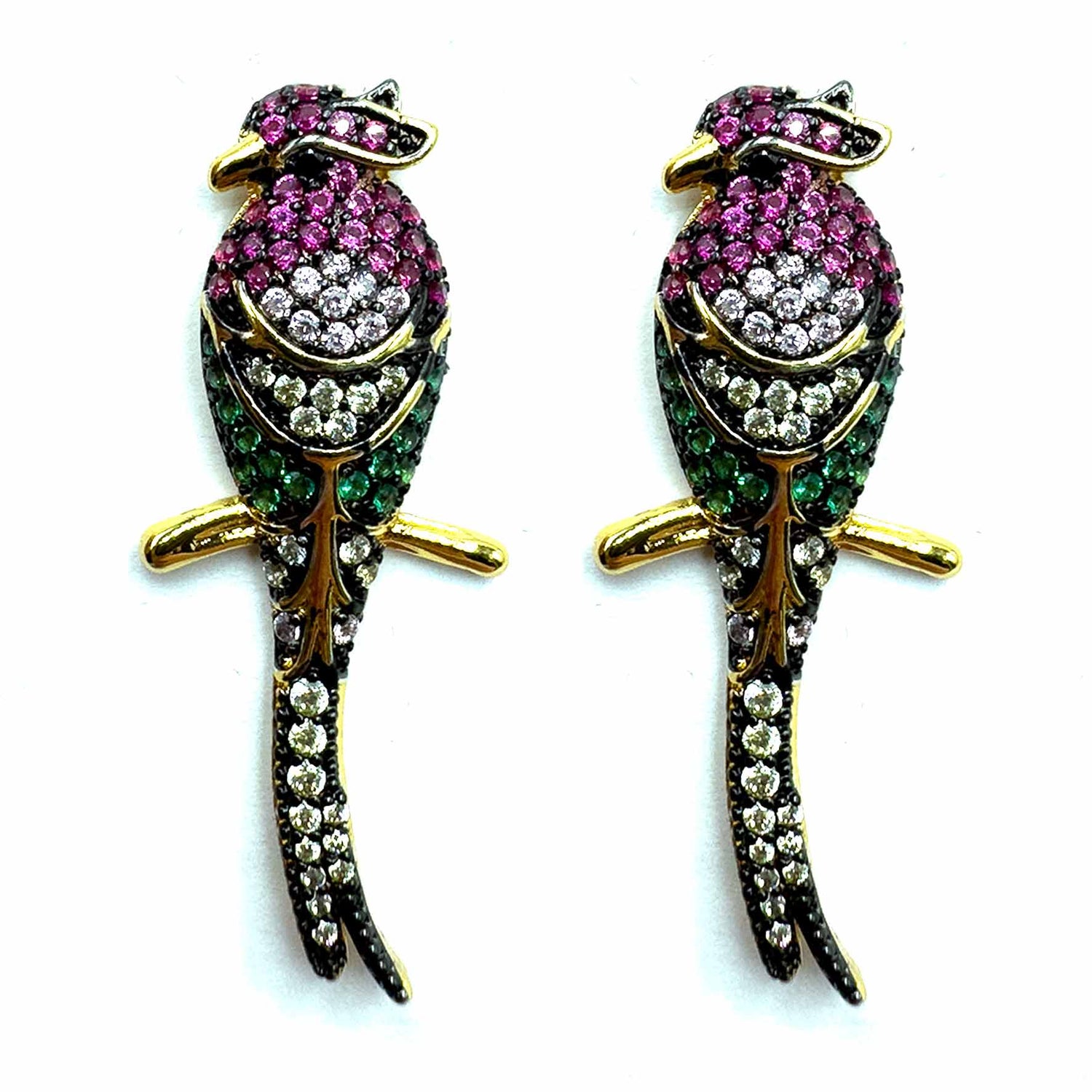 Palestro Milano Orecchini Uccellini tropicali