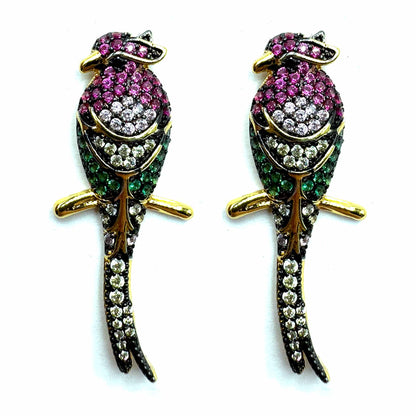 Palestro Milano Orecchini Uccellini tropicali