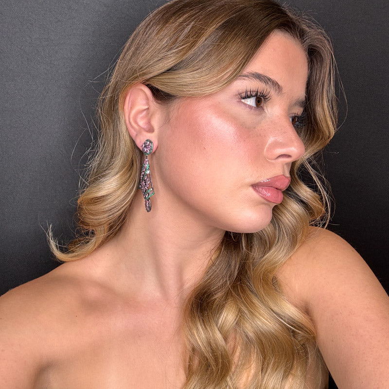 Palestro Milano Orecchini Velo di Pavè