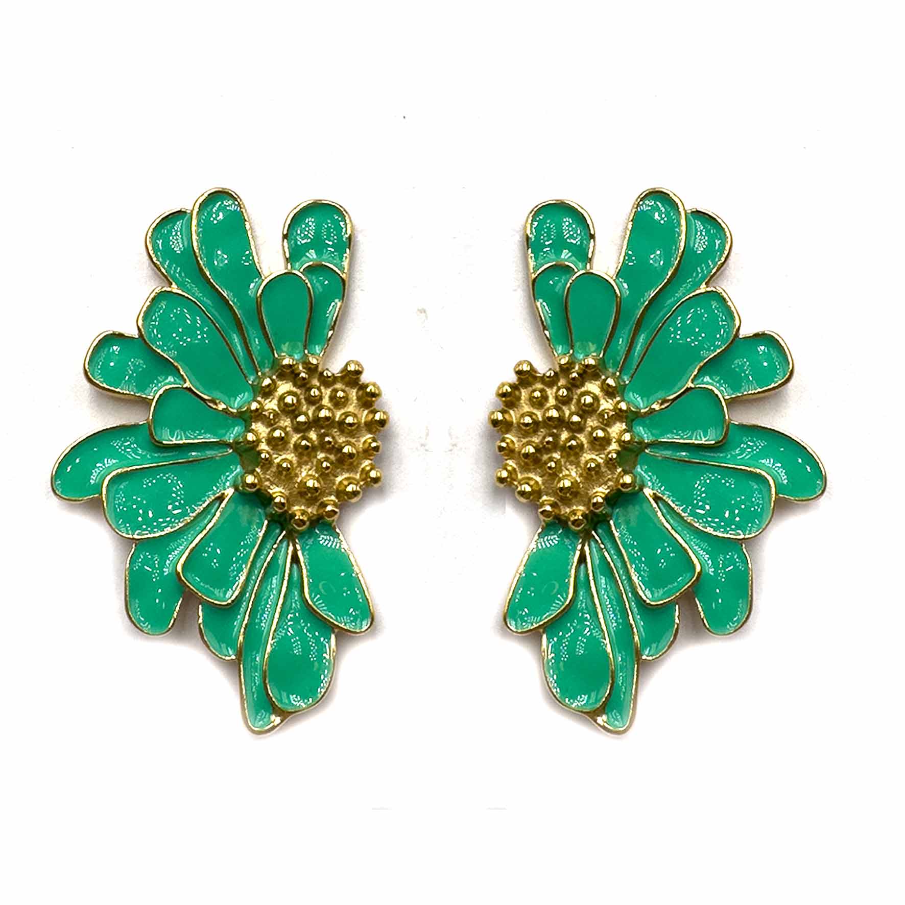 Palestro Milano Orecchini Verde acqua Fiori d&