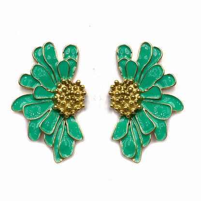 Palestro Milano Orecchini Verde acqua Fiori d&