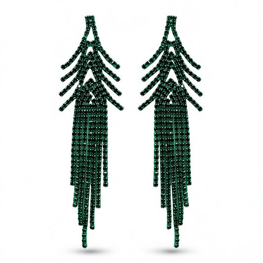 Palestro Milano Orecchini Verde Alberelli a Cascata