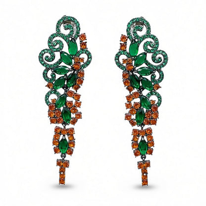 Palestro Milano Orecchini Verde arancio Tripudio di Pietre