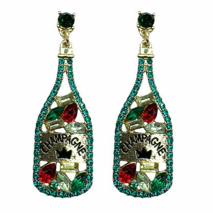 Palestro Milano Orecchini Verde Bollicine di champagne