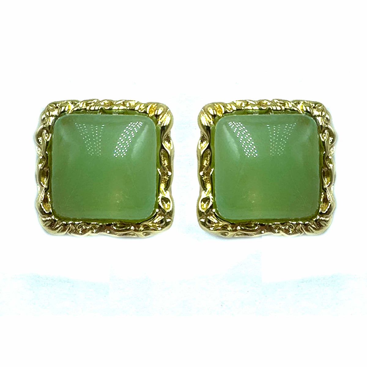 Palestro Milano Orecchini Verde Bottoni Vintage