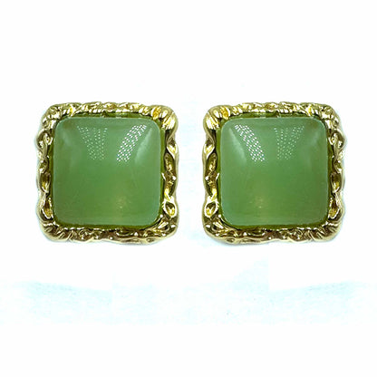 Palestro Milano Orecchini Verde Bottoni Vintage