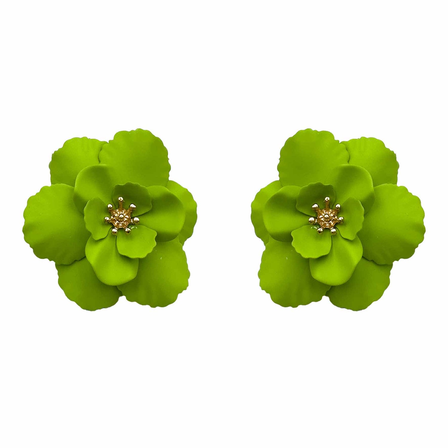 Palestro Milano Orecchini Verde Camelia Big